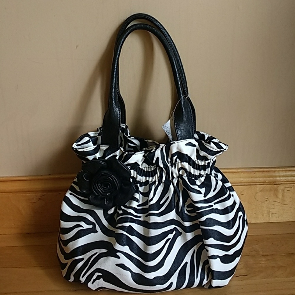 Zebra print hand bag